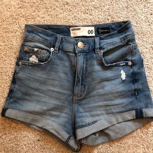 Garage jean shorts